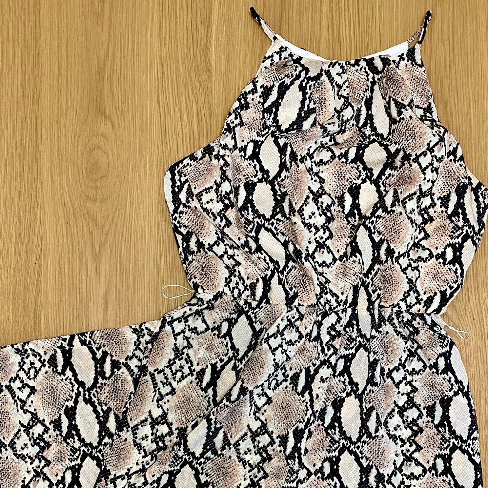 NWOT Lush Snake Print Full-length Jumpsuit, Size M